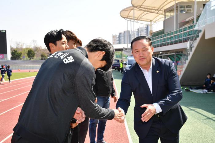 180416 경기도체육대회 선수단 격려 육상 - 2