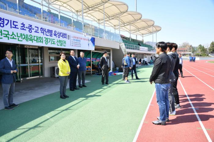 180416 경기도체육대회 선수단 격려 육상 - 5