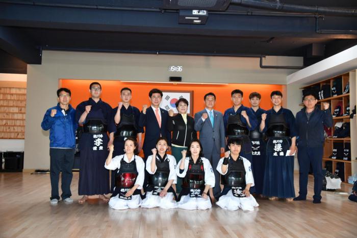 180421 제64회 경기도체육대회 출전 검도선수단 격려