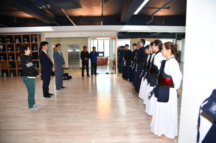 180421 제64회 경기도체육대회 출전 검도선수단 격려 - 2