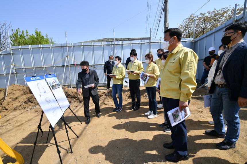 주요사업장 답사(포천 택시쉼터 건립공사장)