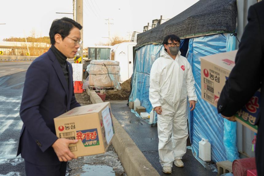 가축방역 거점소독초소 방문 격려인사